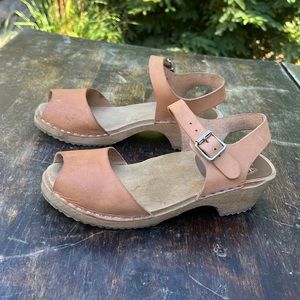 MIA Tan Leather Mules